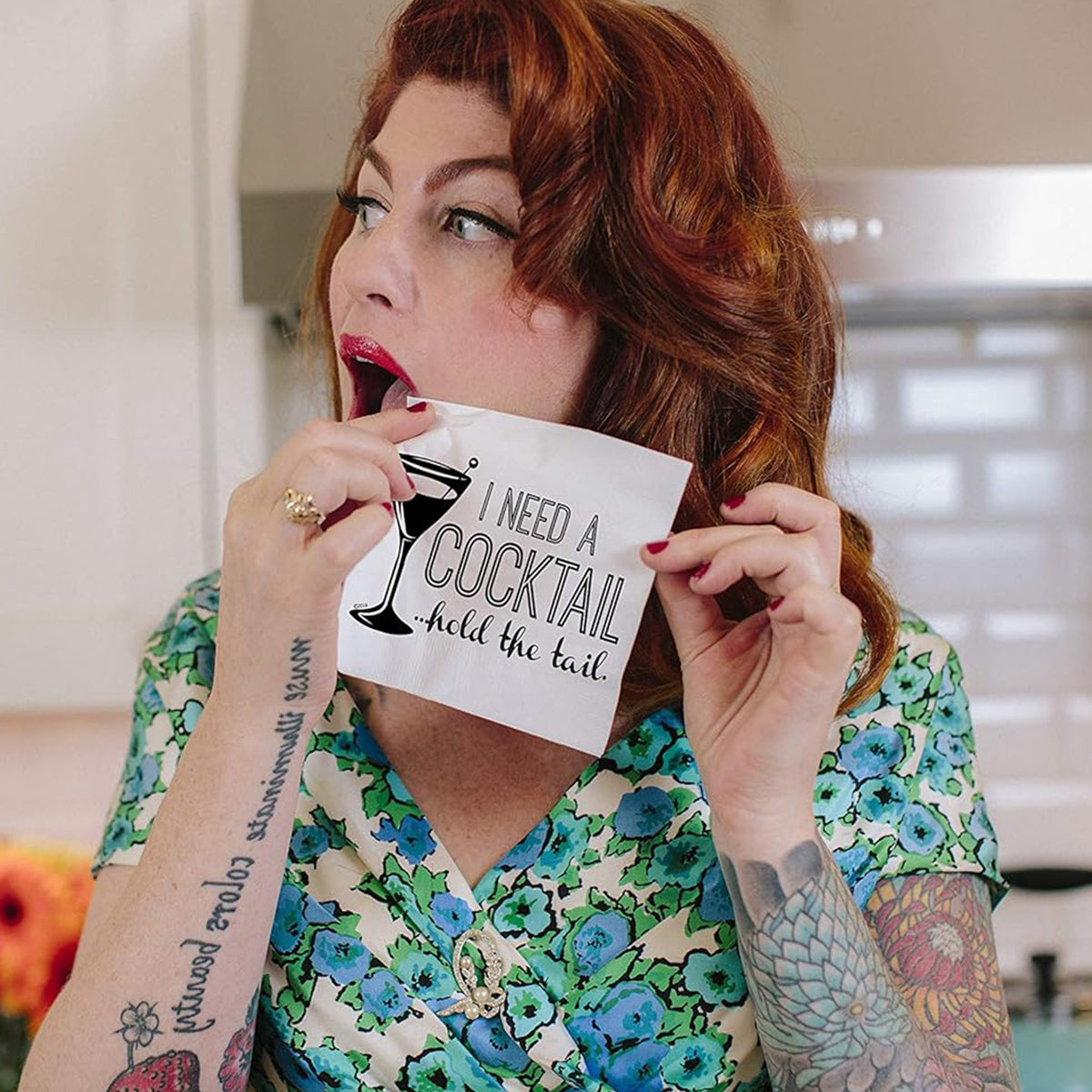 Funny Cocktail Napkins | Sarcastic Humor | I NEED A COCKTAIL