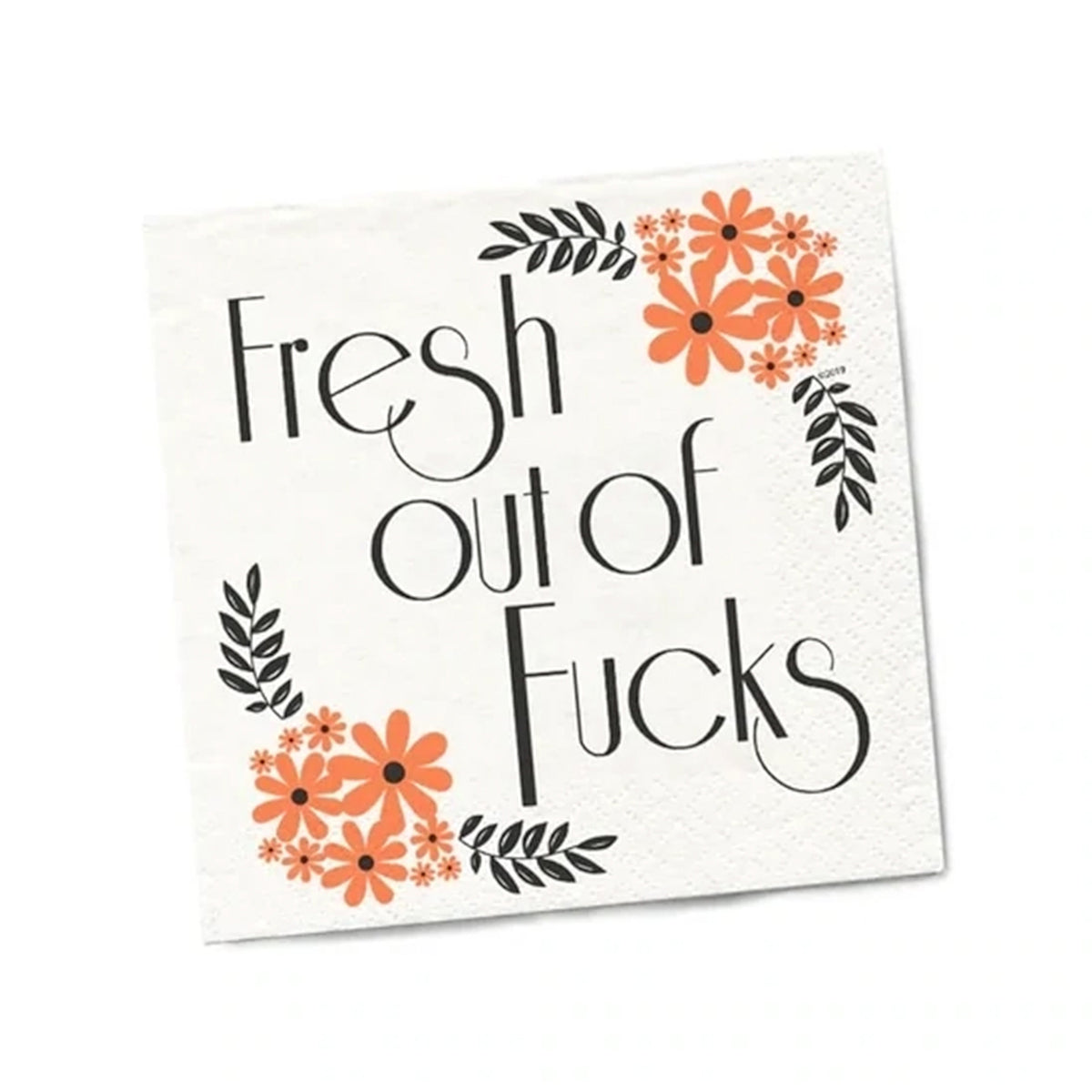 Funny Cocktail Napkins | Sarcastic Humor | FRESH OUT OF F’CKS