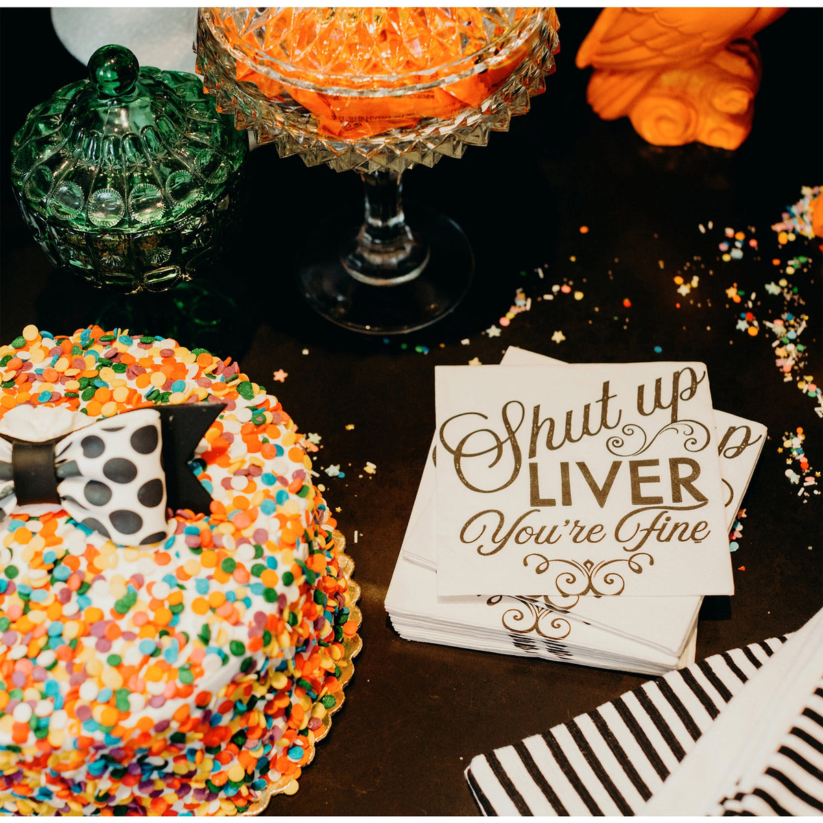 Funny Cocktail Napkins | Sarcastic Humor | SHUT UP LIVER YOU’RE FINE