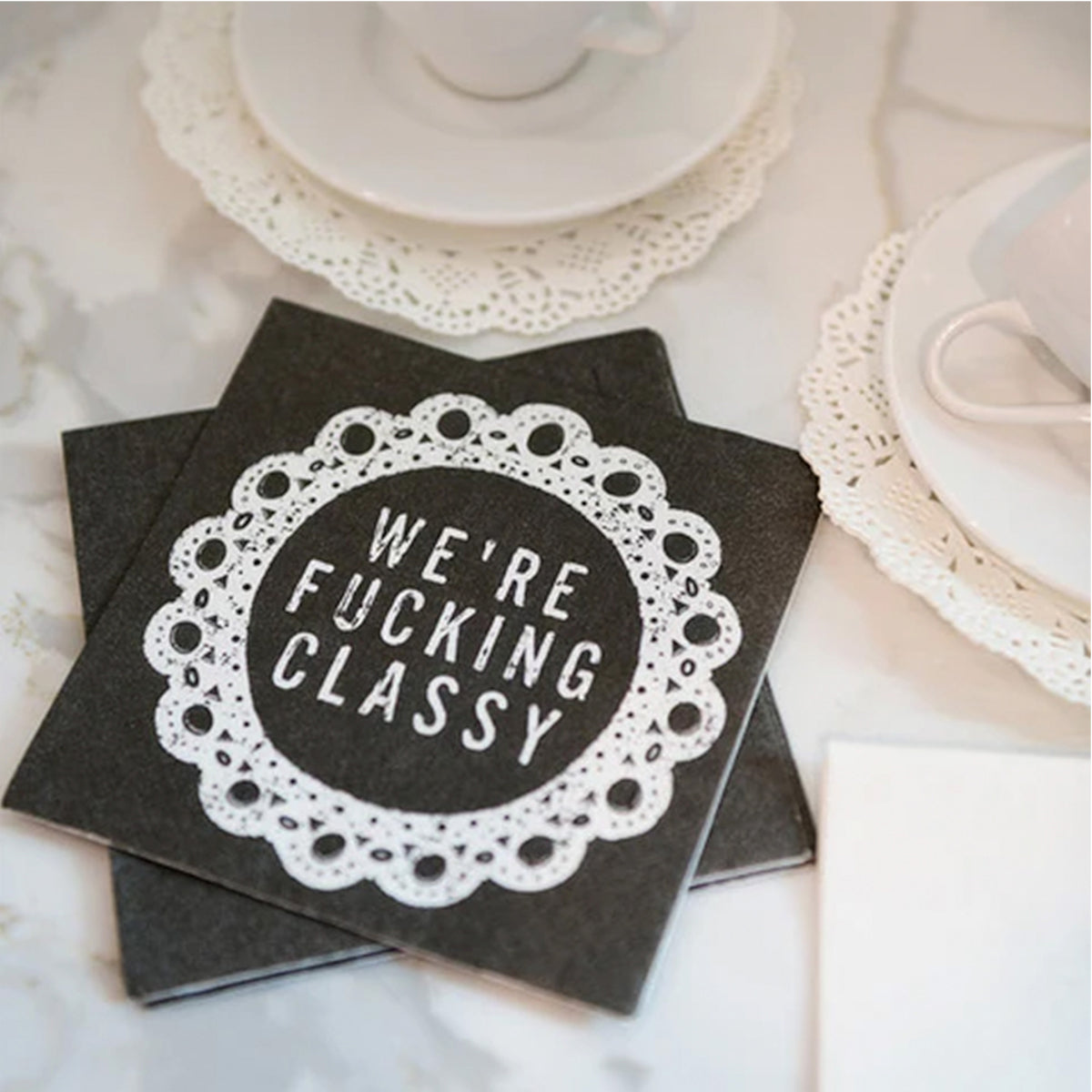 Twisted Wares Funny Cocktail Napkins – We’re F’cking Classy